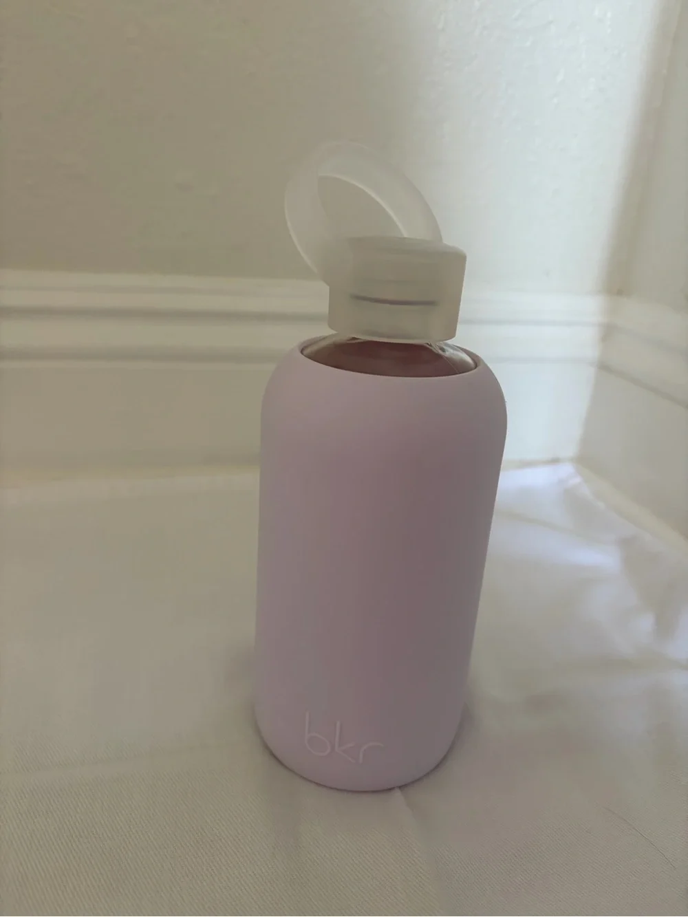 bkr 500 mL Glass Water Bottle with Silicone Sleeve - Lavender
